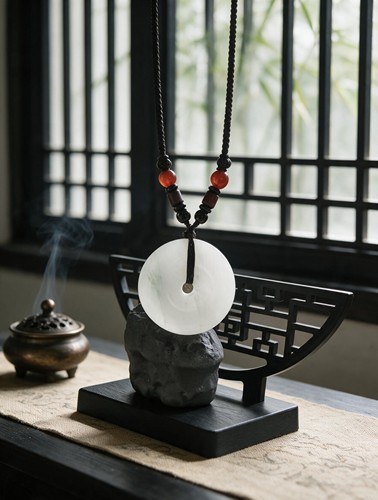 天山翠平安扣吊坠