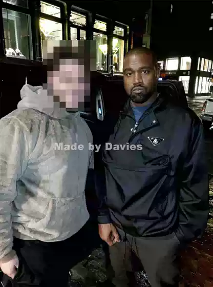 Dvsclk Black Kanye-Style Anorak Nylon Windbreaker Jacket, Same Style as Ken'S, Waterproof
