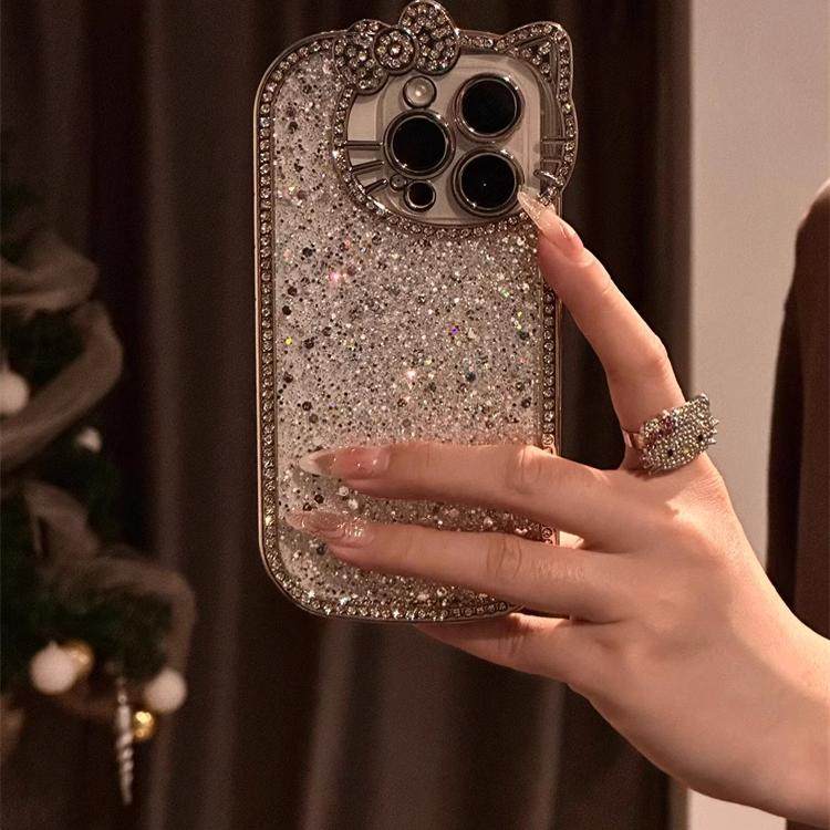 奢华闪亮kitty猫适用苹果17ProMax手机壳iPhone15新款16高级感14Pro少女13网红全包11日韩超火12个性保护套,3C数码配件,手机保护套/壳,淘宝优惠券,粉丝福利购,淘宝优惠卷