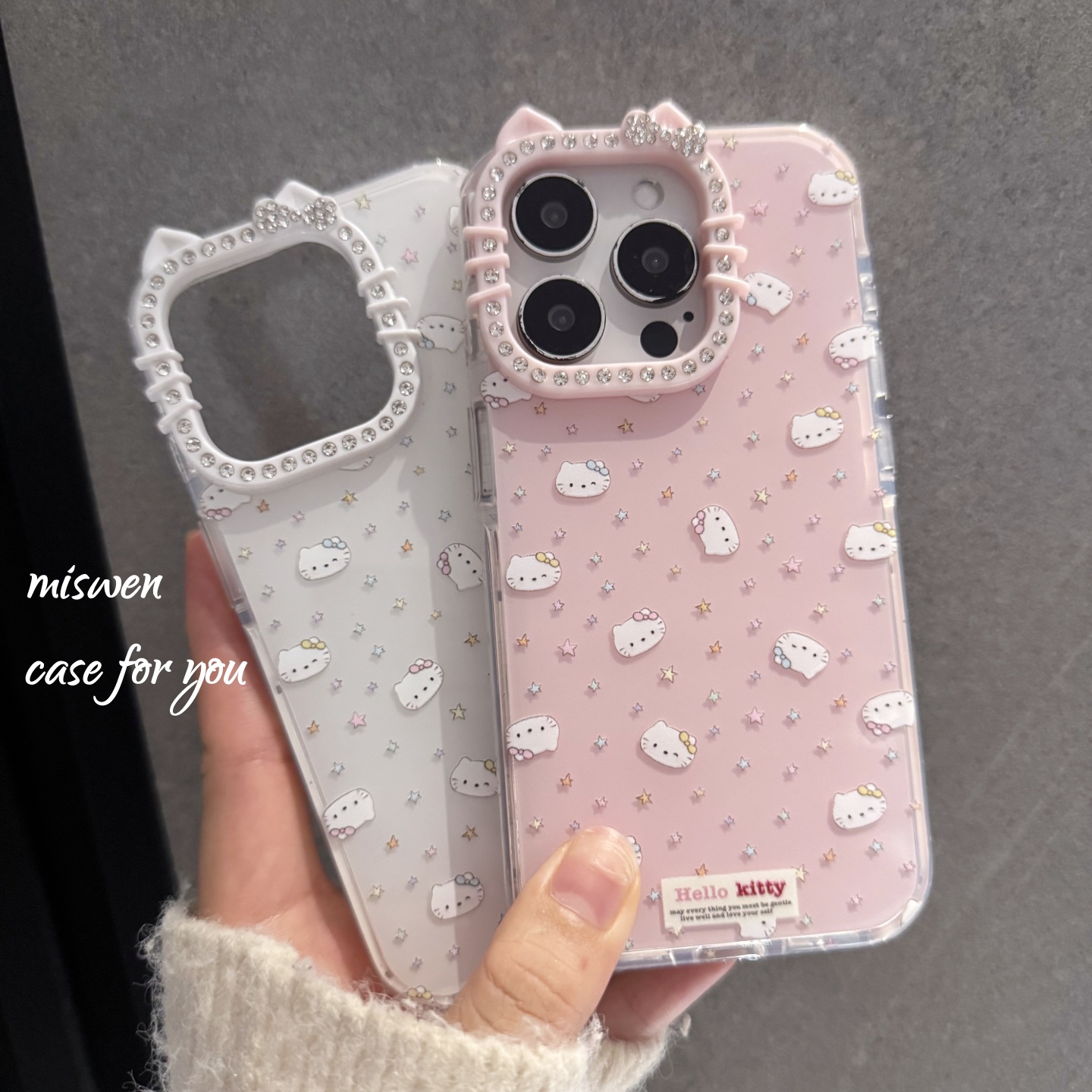 可爱ins满屏星星猫咪kt适用iPhone17promax猫耳镜头框苹果16pro手机壳14p双层13女款12高级11粉15简约17韩ins