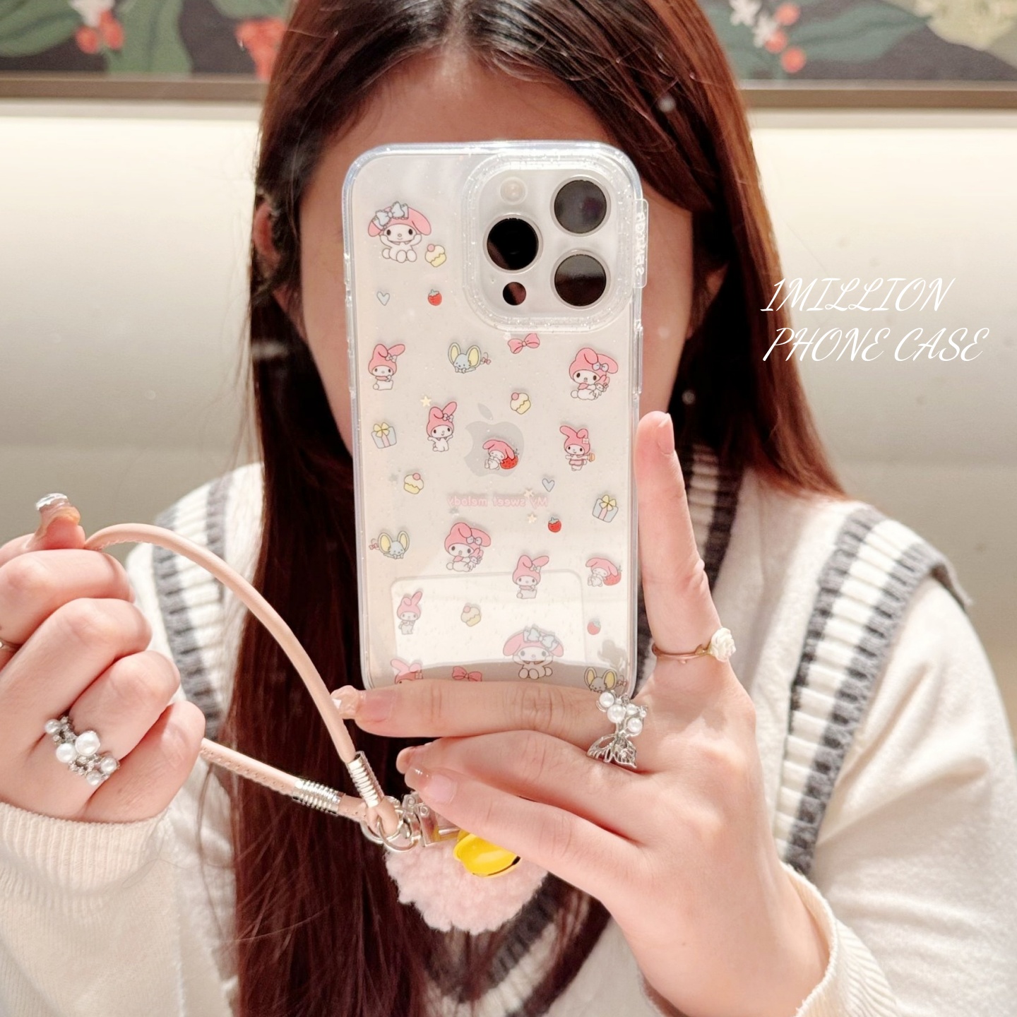 可爱透明壳美乐蒂猫咪镜头膜适用于苹果iPhone17ProMax手机壳15pro保护套16pro女款14pro新款13简约系列17pro