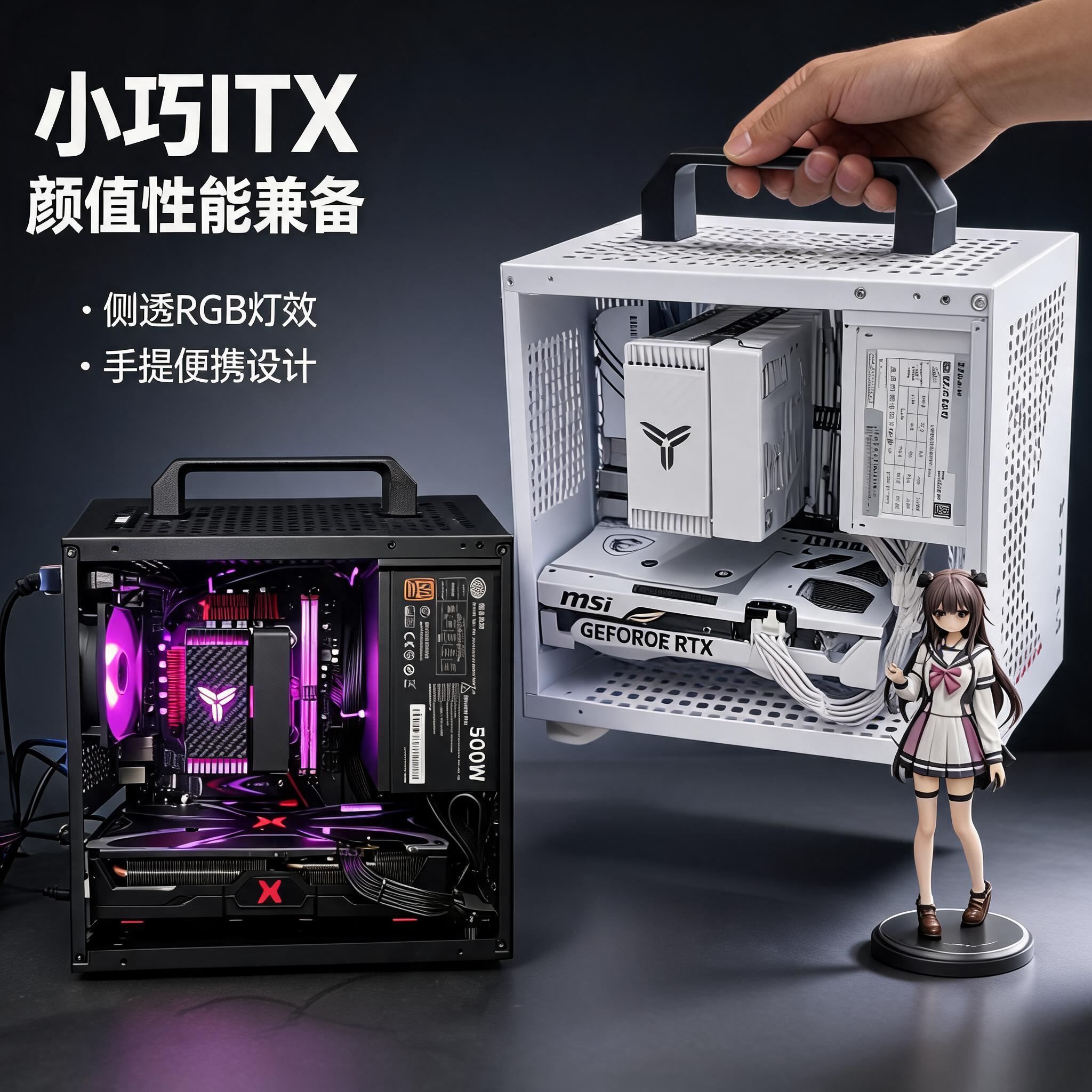 华硕ITX迷你主机便携宿舍电脑图片