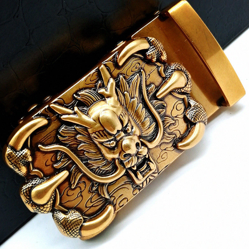 레트로 수도꼭지 자동 버클 남자 벨트 헤드 유행 사자 머리 바지 머리 청소년 독수리 머리 벨트 머리띠 3.5