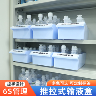 思蜀邦护分格收纳筐拉手式输液盒摆药盒医院6S管理收纳盒医用药盒