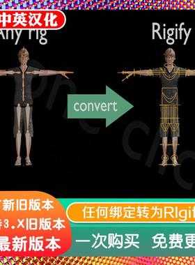 Blender插件 Any Rig to Rigify 1.03任意绑定无损转换到Rigify