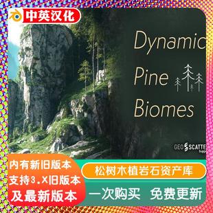 1.1 blender预设 Biomes Pine 动态松树木植物岩石资产库 Dynamic