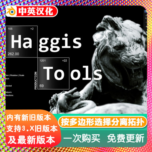 Blender插件Haggis Tools 1.15高效工作流工具箱智能按边选择系统