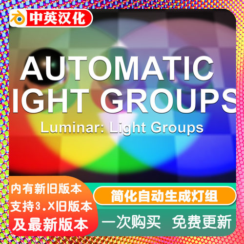 Blender插件 Luminar Light Groups自动创建简化管理灯组灯光排除