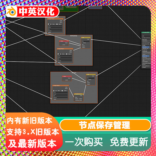 Blender插件 Nodecustombuilder 0.66节点保存管理 Node custom