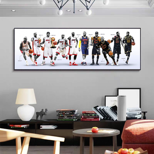 L-40詹姆斯nba篮球明星勒布朗男孩卧室观影房间床头客厅装饰挂画