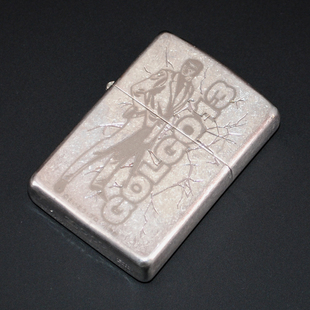 绝版 原装 正品 Zippo打火机 1996年镀银做旧动漫题材机 收藏