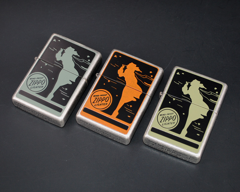 原装正品Zippo打火机-日韩收藏-2017年1937复刻古银风女专利号底