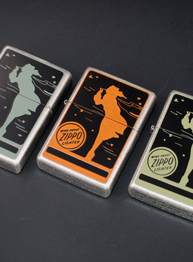 原装正品Zippo打火机-日韩收藏-2017年1937复刻古银风女专利号底