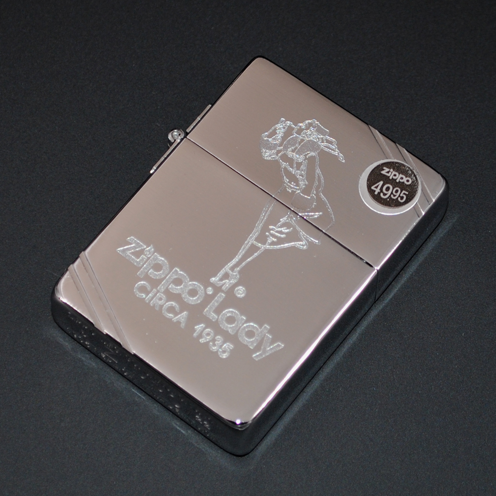 原装正品Zippo打火机-经典收藏-2022年1935复刻风中女郎风女