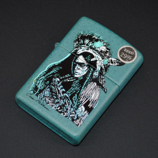 收藏 原装 绝版 Zippo打火机 2002年印第安之魂思想家 正品