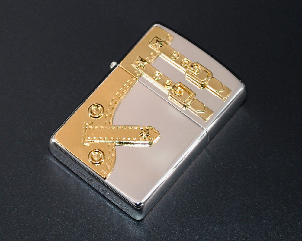 原装正品Zippo芝宝打火机-绝版收藏-2009年镀银皮带装饰贴章