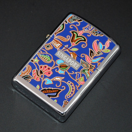 原装正品Zippo打火机-绝版收藏-2006年新加坡国花胡姬花纪念款