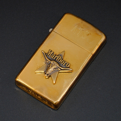 zippo万宝路铜1992年牛头打火机
