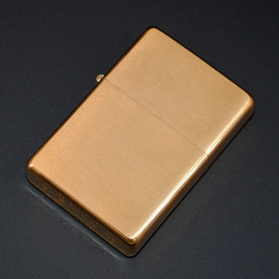原装正品Zippo打火机-2005年纯铜1937复刻光板无切角专利号底