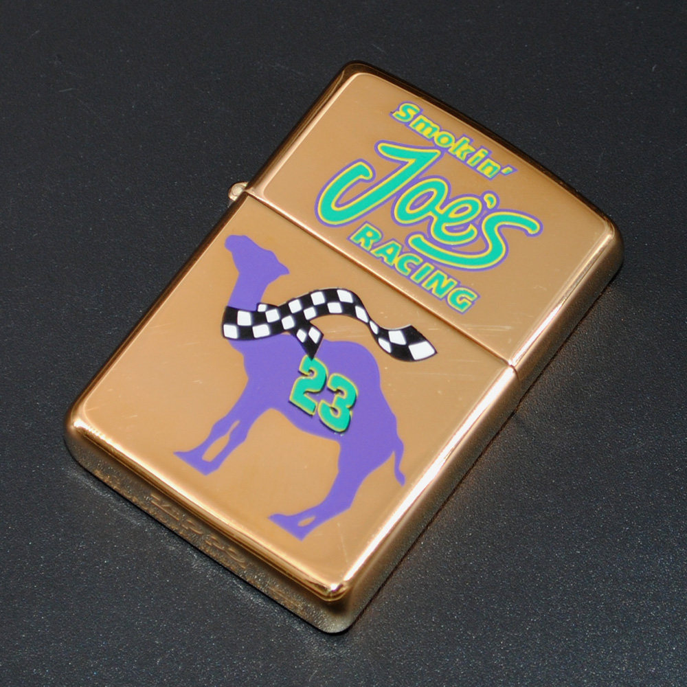 原装正品Zippo打火机-绝版收藏-1997年纯铜彩印飘带骆驼赛车