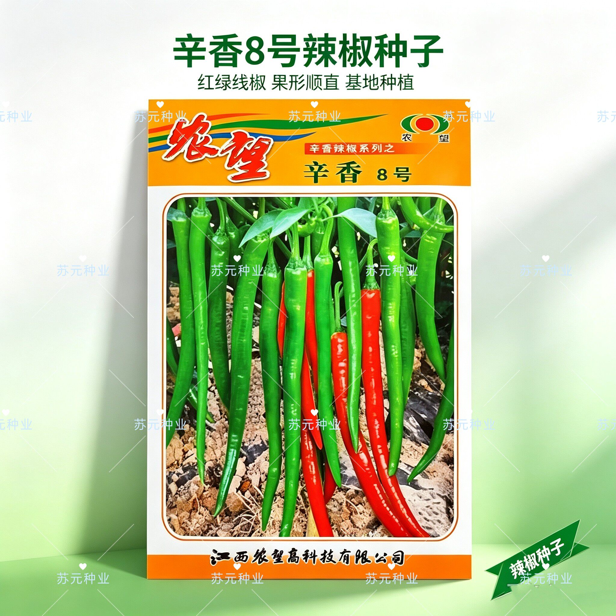 农望辣椒种子辛香8号线椒种子味辣香浓皮薄青红椒两用八号椒种籽