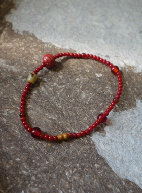 原创设计红色系手链甜美好寓意