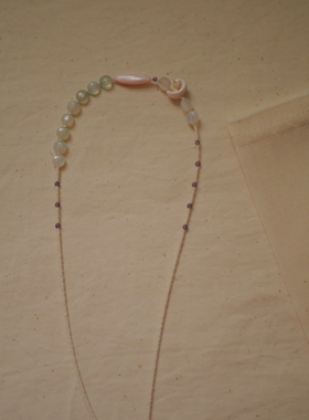 孤品原创手工天然贝壳玛瑙项链