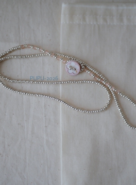 原创法式百搭米珠项链小众唯美