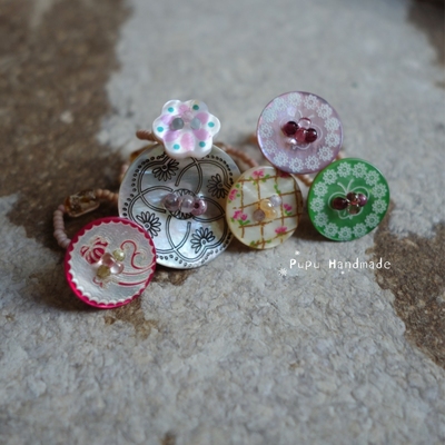 原创童心未泯可爱贝壳软戒指甜美