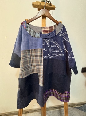 特色民族风服饰 老绣衣服百褶裙 苗绣衣服 连衣裙 套头短袖款A470