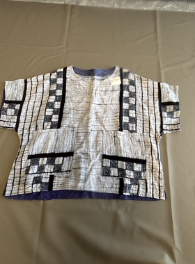 民族风服饰 苗族原装衣服 连衣裙 土布拼接衣服 蜡染麻布衣服A376