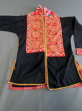 苗族服装苗族衣服土布拼接衣服蜡染麻布衣服瑶族衣服A425