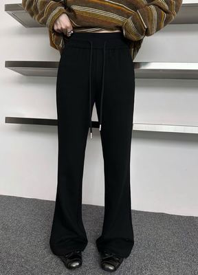 松紧腰微喇裤女显瘦百搭休闲长裤