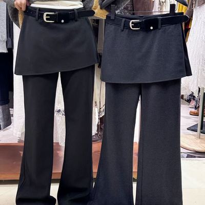 呢料屁帘微辣裤屁帘修身休闲裤