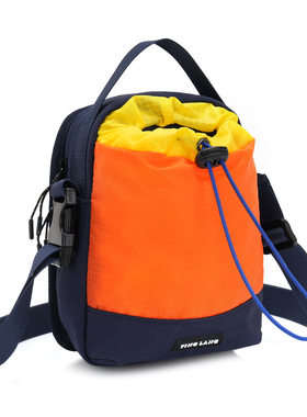 新款拼色斜挎水壶包多功能超轻手机百搭水杯包户外运动骑行单肩包