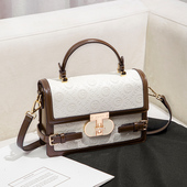 CKEZ正品 小众轻奢撞色手提包包女2026新款 小方包高级感单肩斜挎包