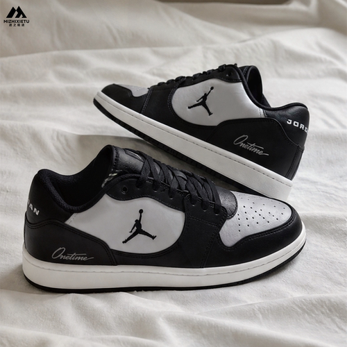球鞋定制 Jordan COURT CONNECT 影子灰AJ1高级男子复古低帮板鞋