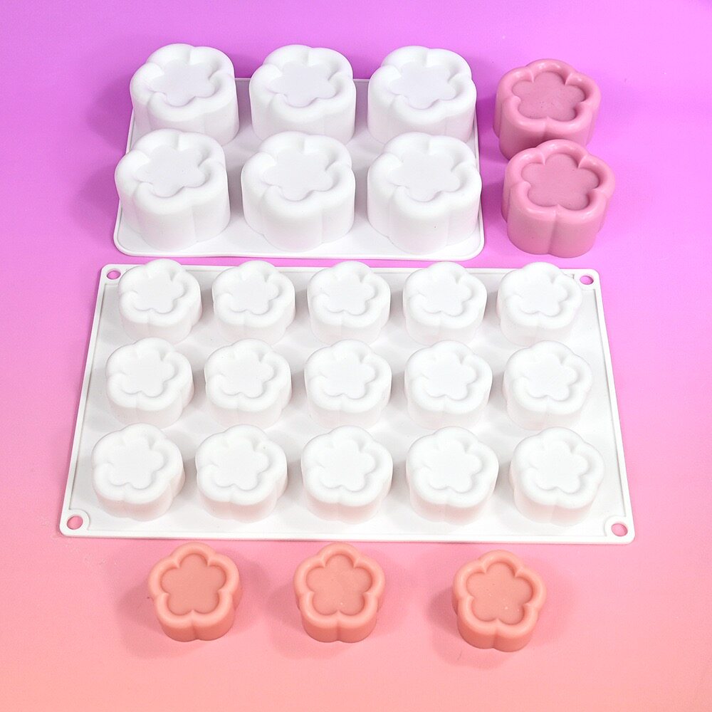 凹槽小花花慕斯巧克力蛋糕硅胶模具果冻奶冻糕点蒸模甜品食品级模