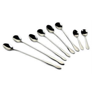 不锈钢冰勺沙冰勺长柄勺加长咖啡勺搅拌勺冰激凌勺甜品勺雪糕勺