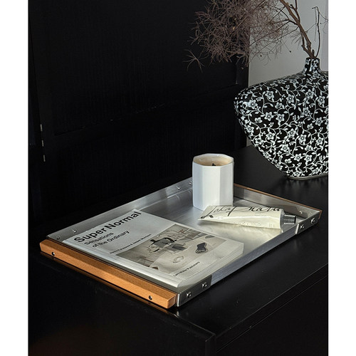 包豪斯极简工业风收纳托盘纸巾盒