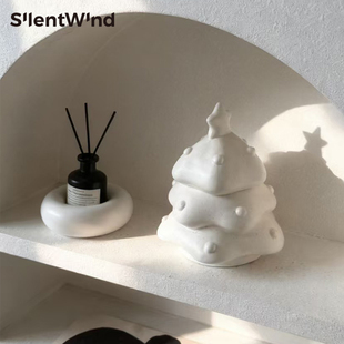 SilentWind寂风圣诞树陶瓷收纳罐北欧风摆件创意储物罐糖果零食罐