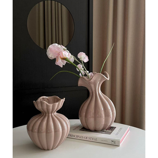 摆件 饰品家居软装 SilentWind寂风法式 高级感花瓶摆件客厅插花装