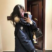 加厚美式 新款 高级情侣大毛领棉衣外套 派克羽绒棉服女2025冬季 工装