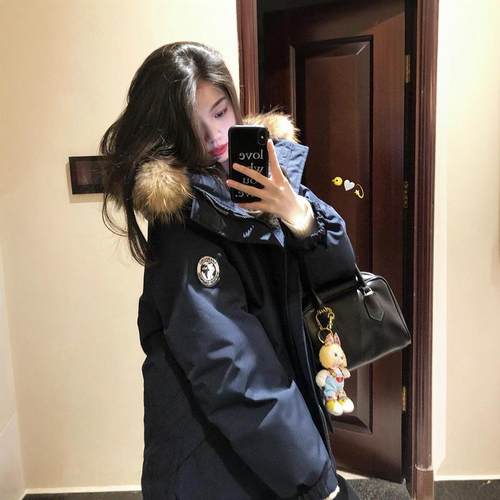 工装派克羽绒棉服女加厚情侣外套