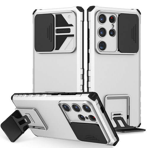 简约商务个性创意立体支架推窗适用三星s24/s25ultra手机壳军工防摔s23/s22+/note20/A32/A22/A13/A72/A15潮