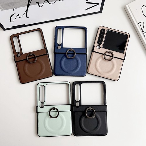 简约商务个性创意全包铰链指环扣磁吸男女款适用华为Pura X折叠手机壳防摔素皮皮纹保护套潮