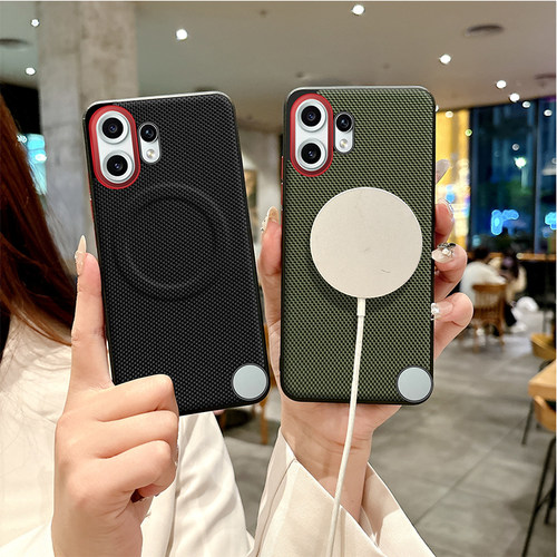 简约商务个性创意尼龙纹磁吸适用Nothing Phone CMF 2Pro手机壳防摔男女款保护套潮