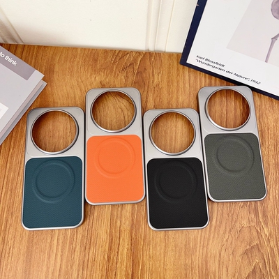 适用小米17ultra手机壳三角纹磁吸简约商务个性创意防摔15ultra男女款保护套潮