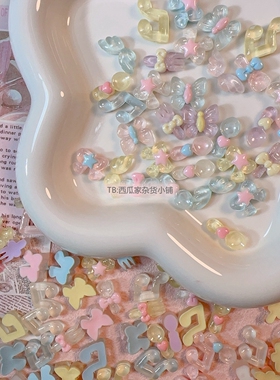 手机壳DIY冰透迷你蝴蝶结奶油胶