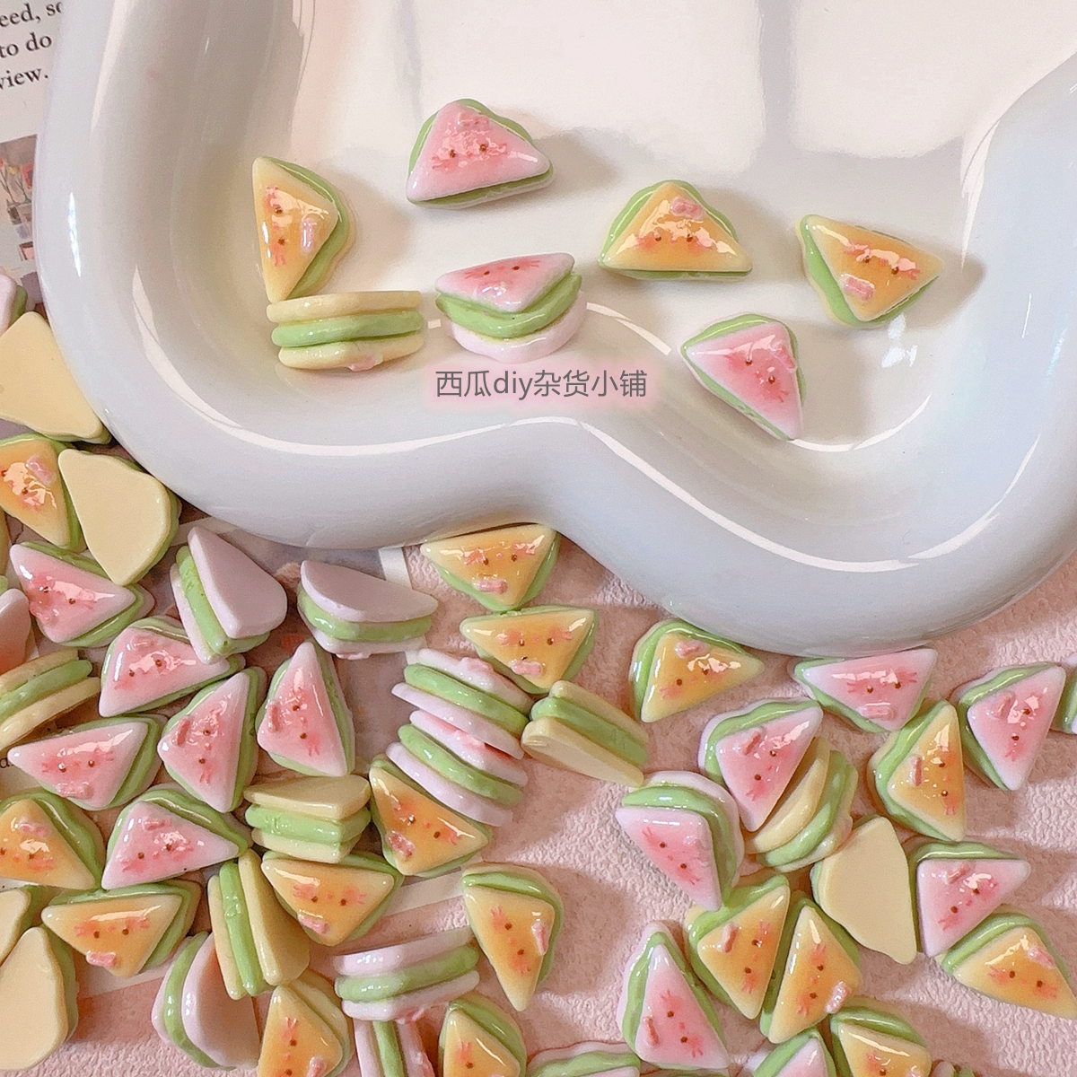 迷你三明治KT猫咪diy仿真树脂配件手机壳娃娃屋场景材料冰箱贴材